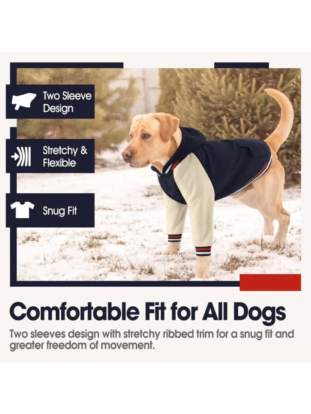 Cozy Fleece Dog Hoodie Sweater - Warm Apparel for Small to XL Dogs